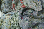 Dekselsgoed sjaal 2, zijde habotai, 180 cm x 66 cm