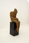 'peinzend', brons, Agnes Bomers