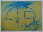zonder titel, gomdruk 17, 30 x 40 cm, Agnes Bomers, 1990