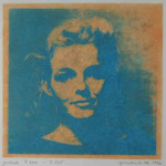 portret 304/535 Agnes Bomers, 25 x 25 cm, gomdruk, 1992