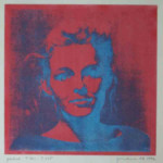 portret 331/535 Agnes Bomers, 25 x 25 cm, gomdruk, 1992