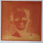 portret 339/408 Agnes Bomers, 25 x 25 cm, gomdruk, 1992