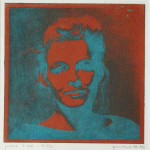portret 339/522 Agnes Bomers, 25 x 25 cm, gomdruk, 1992