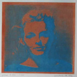 portret 339/535 Agnes Bomers, 25 x 25 cm, gomdruk, 1992