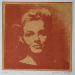 portret 408/339 Agnes Bomers, 25 x 25 cm, gomdruk, 1992