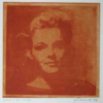 portret 411/339 Agnes Bomers, 25 x 25 cm, gomdruk, 1992