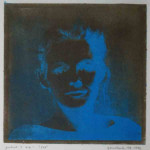 portret 416/535 Agnes Bomers, 25 x 25 cm, gomdruk, 1992