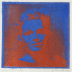 portret 512/339 Agnes Bomers, 25 x 25 cm, gomdruk, 1992