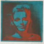 portret 522/339 Agnes Bomers, 25 x 25 cm, gomdruk, 1992