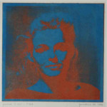 portret 535/339 Agnes Bomers, 25 x 25 cm, gomdruk, 1992