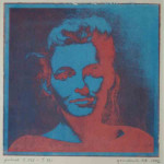 portret 535/331 Agnes Bomers, 25 x 25 cm, gomdruk, 1992