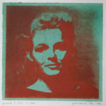 portret 616/339 Agnes Bomers, 25 x 25 cm, gomdruk, 1992