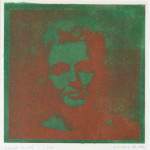 portret 645/339 Agnes Bomers, 25 x 25 cm, gomdruk, 1992