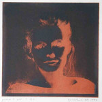portret 708/339 Agnes Bomers, 25 x 25 cm, gomdruk, 1992